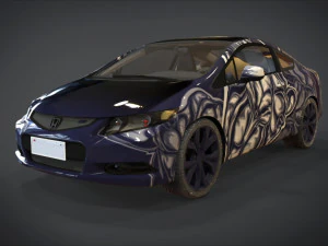 ホンダ シビック SI キャメル テクスチャ キット 3Dモデル