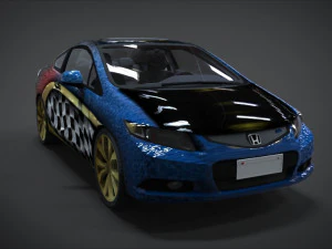 ホンダ シビック R および B レーシング キット 3Dモデル