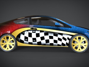 honda civic r and b racing kit 3D Model