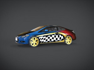honda civic r and b racing kit 3D Model
