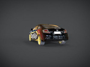 honda civic r and b racing kit 3D Model