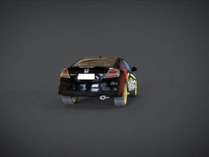 honda civic r and b racing kit 3D Model