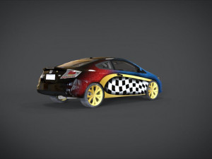 honda civic r and b racing kit 3D Model