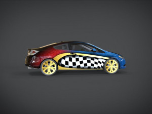 honda civic r and b racing kit 3D Model