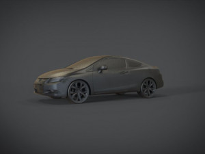 honda civic r and b racing kit 3D Model
