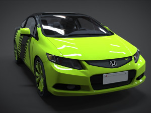 honda civic stabillo racing kit 3D Model