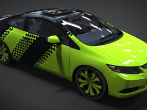 honda civic stabillo racing kit Modelo 3D