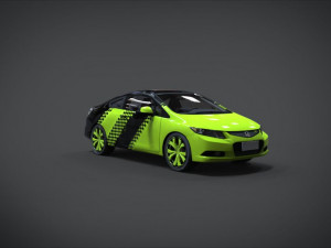 honda civic stabillo racing kit Modelo 3D