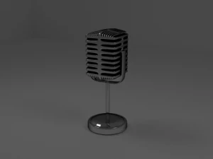 old school microphone 3D Model