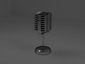 old school microphone 3D Model