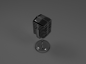 old school microphone 3D Модель
