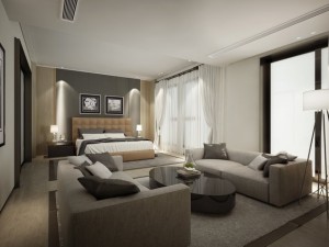 simple bedroom Model 3D