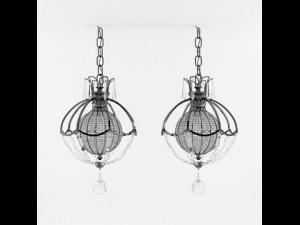modern crystal chandelier Model 3D