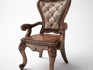 single classic leather chair armchair Model 3D