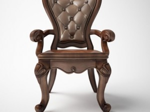 single classic leather chair armchair 3D Модель