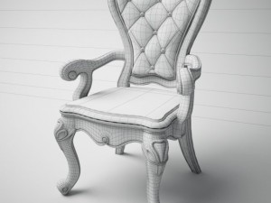 single classic leather chair armchair 3D Модель