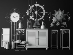mediterranean home decor accessories collection 3Dモデル