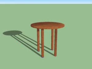 yuvarlak masa 3D Model