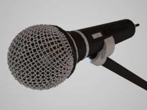 microphone on the stand 3D Model