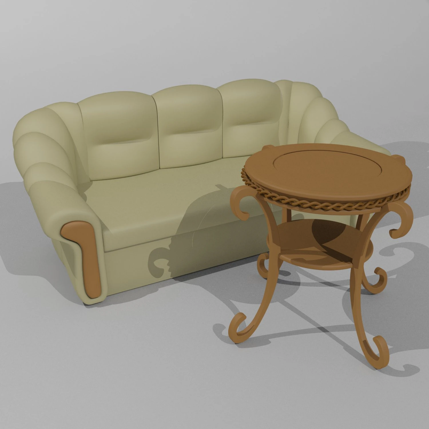 sofa and table 3D Model .c4d .max .obj .3ds .fbx .stl .blend 