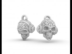 skull pattern pendant 3D Модель