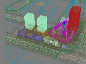 city shopping mall 040 3D Model