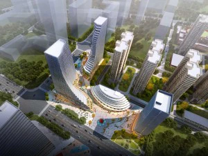 centro comercial de la ciudad 043 Modelo 3D