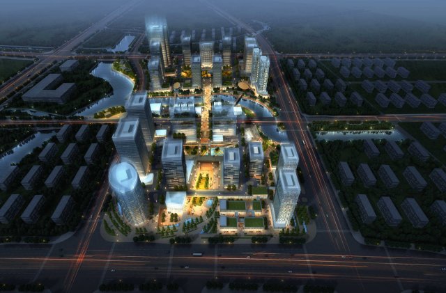 office buildings 012 3D Модель .c4d .max .obj .3ds .fbx .stl .blend 