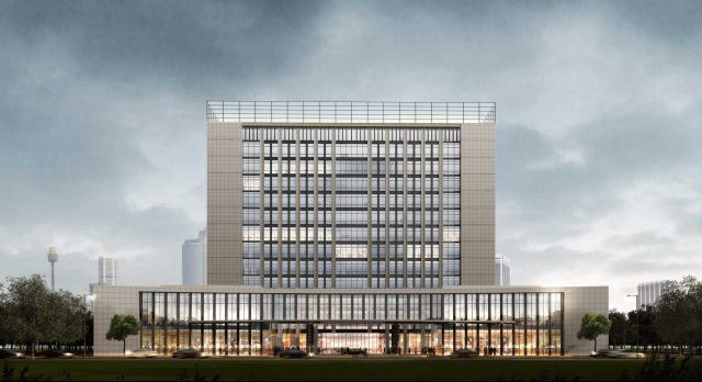 office buildings 023 3D Model .c4d .max .obj .3ds .fbx .stl .blend