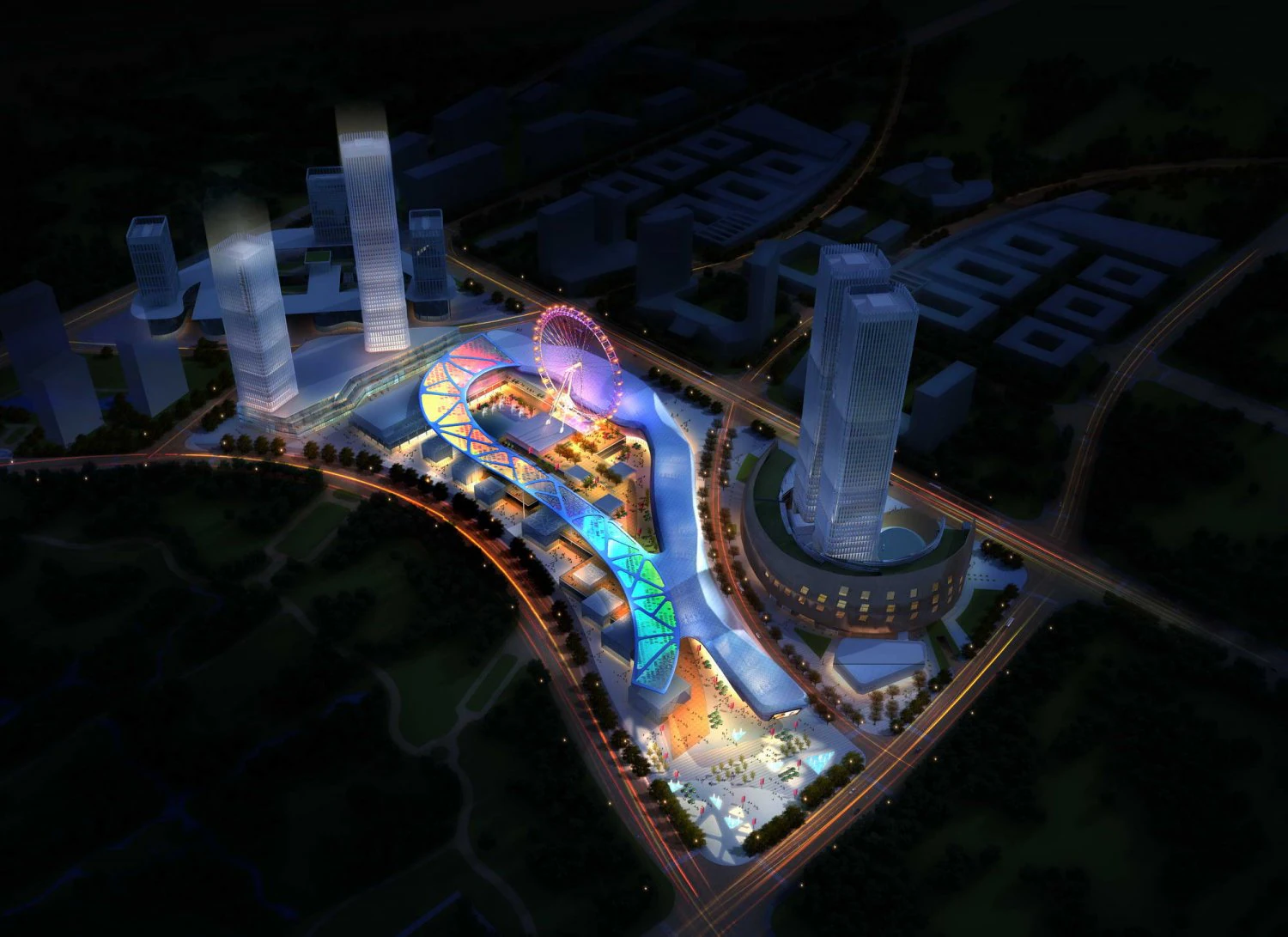 skyscraper business center 065 3D Model .c4d .max .obj .3ds .fbx .stl .blend 