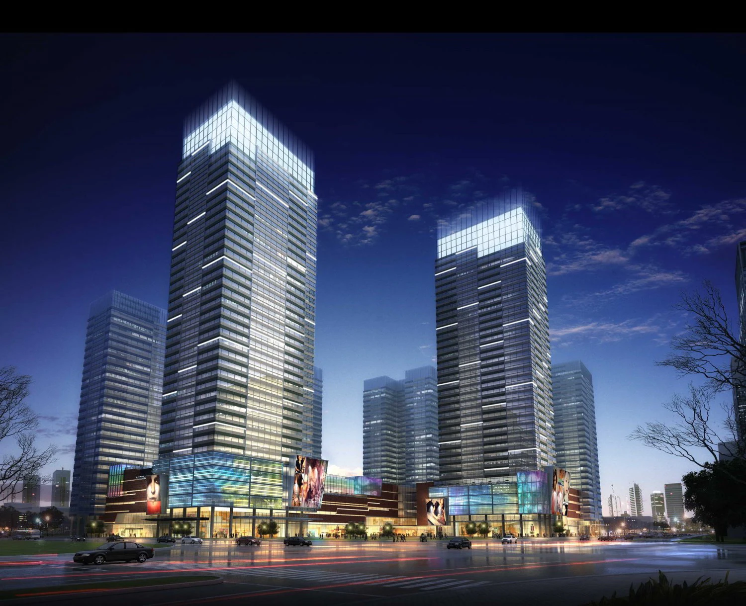 skyscraper business center 067 3D Model .c4d .max .obj .3ds .fbx .stl .blend
