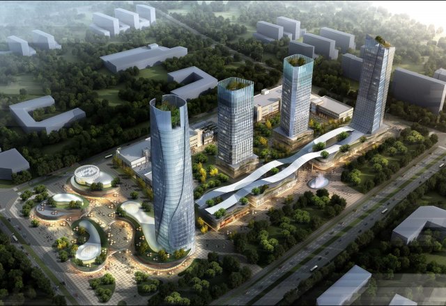 skyscraper business center 068 Model 3D .c4d .max .obj .3ds .fbx .stl .blend 