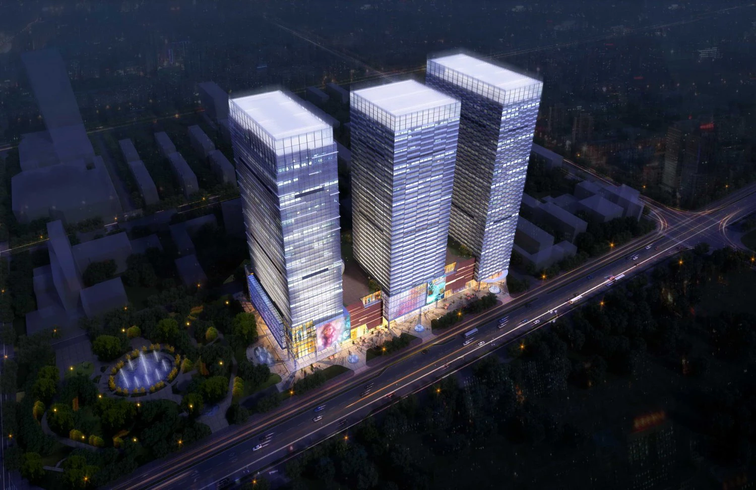 skyscraper business center 071 3D Model .c4d .max .obj .3ds .fbx .stl .blend