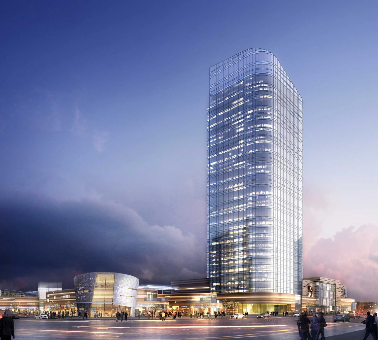 skyscraper business center 077 3D Model .c4d .max .obj .3ds .fbx .stl .blend 