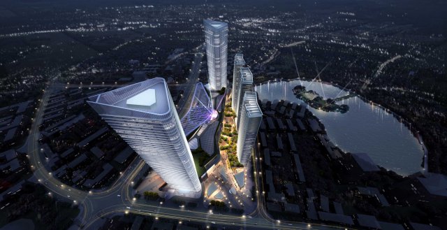 skyscraper business center 078 3D Model .c4d .max .obj .3ds .fbx .stl .blend