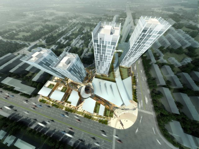 skyscraper business center 084 3D Model .c4d .max .obj .3ds .fbx .stl .blend 