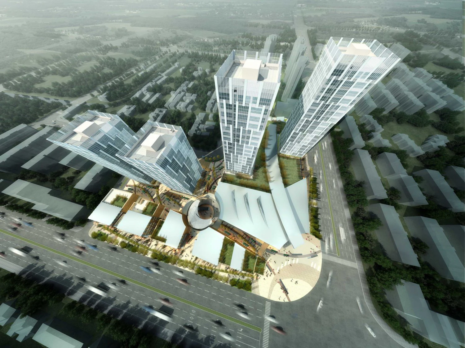skyscraper business center 084 3D Model .c4d .max .obj .3ds .fbx .stl .blend