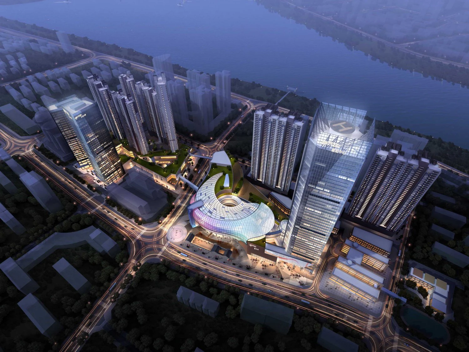 skyscraper business center 089 3D Model .c4d .max .obj .3ds .fbx .stl .blend 