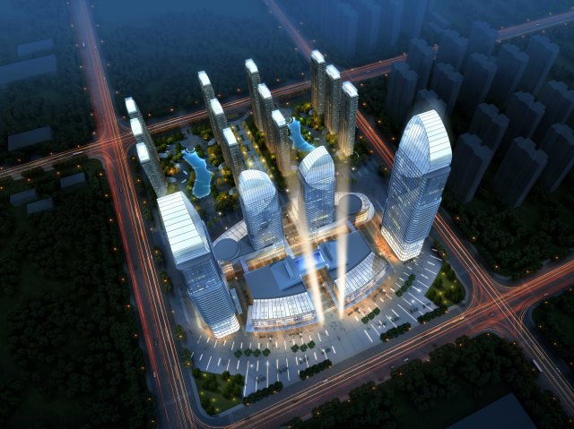 skyscraper business center 091 Model 3D .c4d .max .obj .3ds .fbx .stl .blend