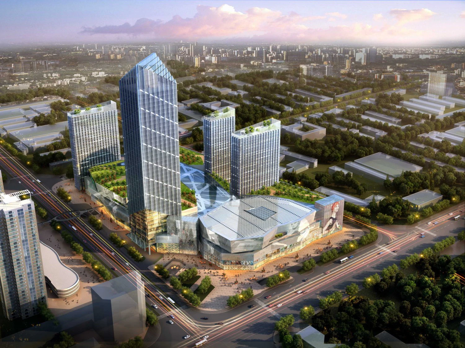 skyscraper business center 097 3D Model .c4d .max .obj .3ds .fbx .stl .blend 