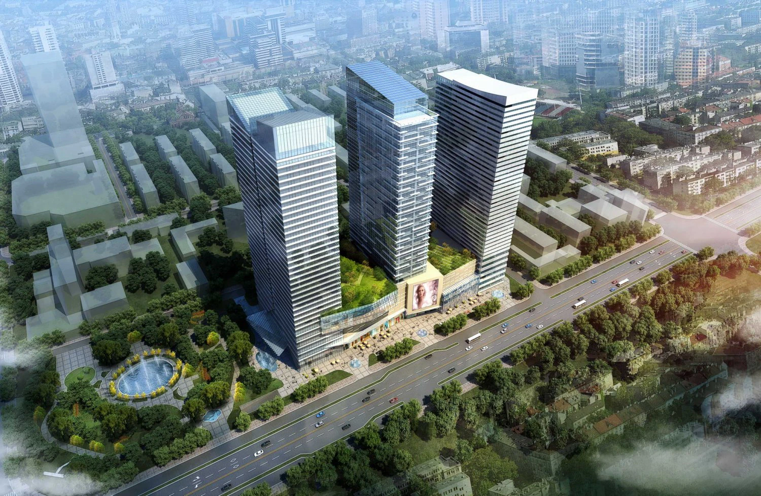 skyscraper business center 100 3D Model .c4d .max .obj .3ds .fbx .stl .blend