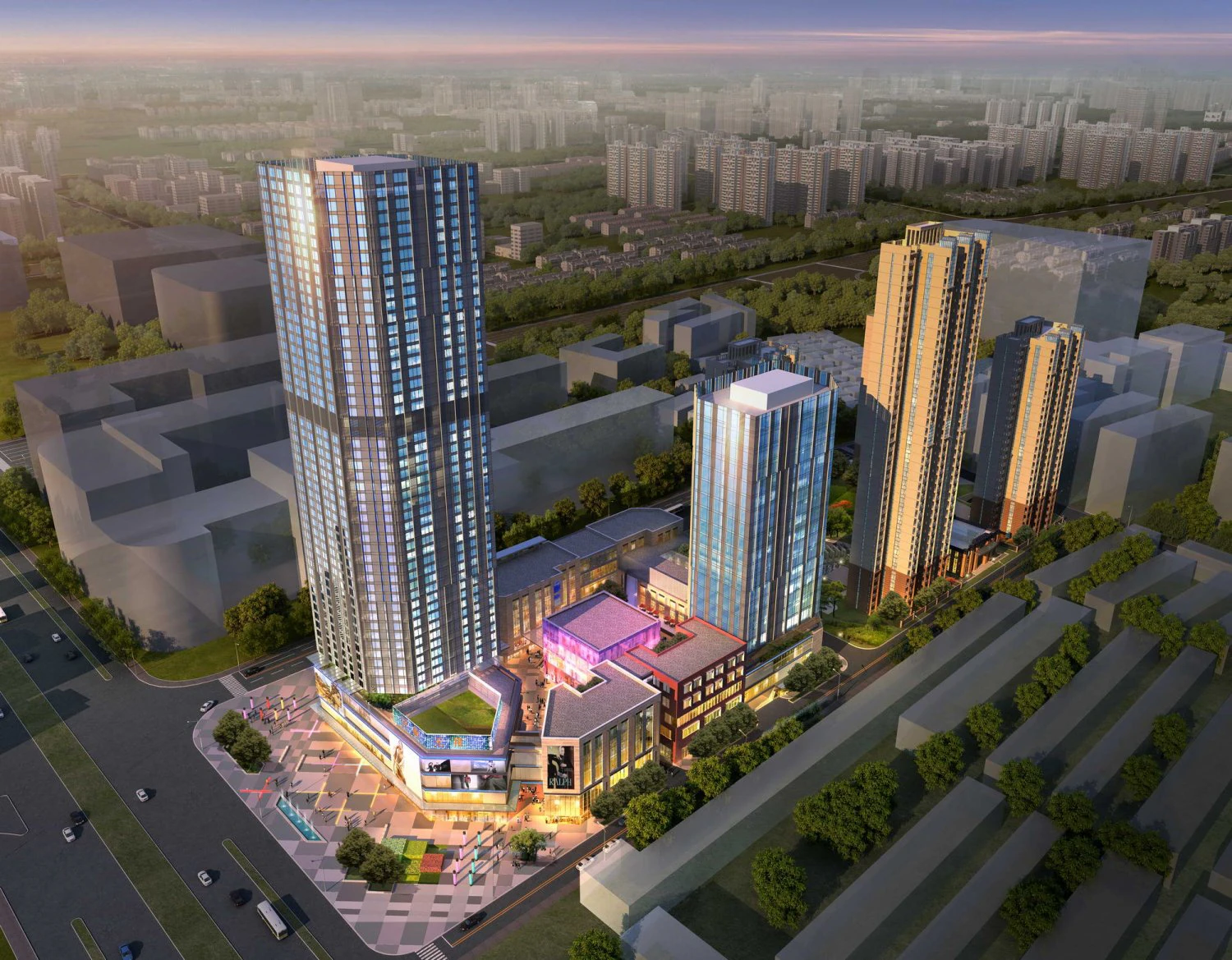 skyscraper business center 101 3D Model .c4d .max .obj .3ds .fbx .stl .blend 