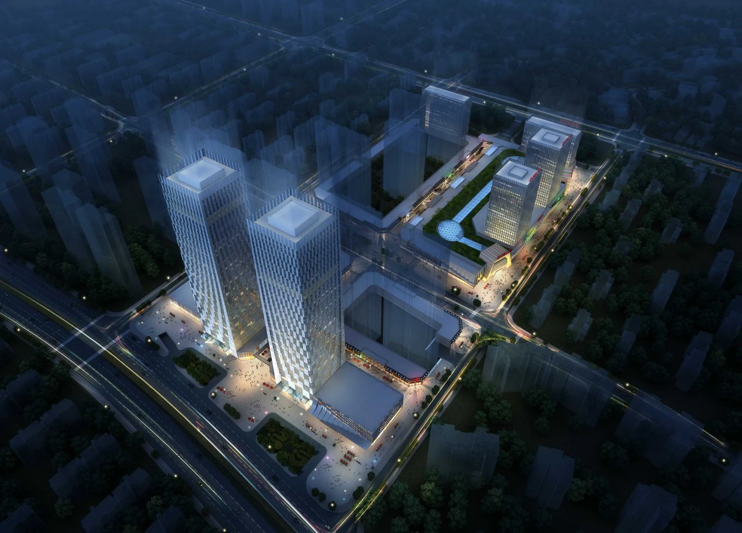 skyscraper business center 106 3D Model .c4d .max .obj .3ds .fbx .stl .blend 