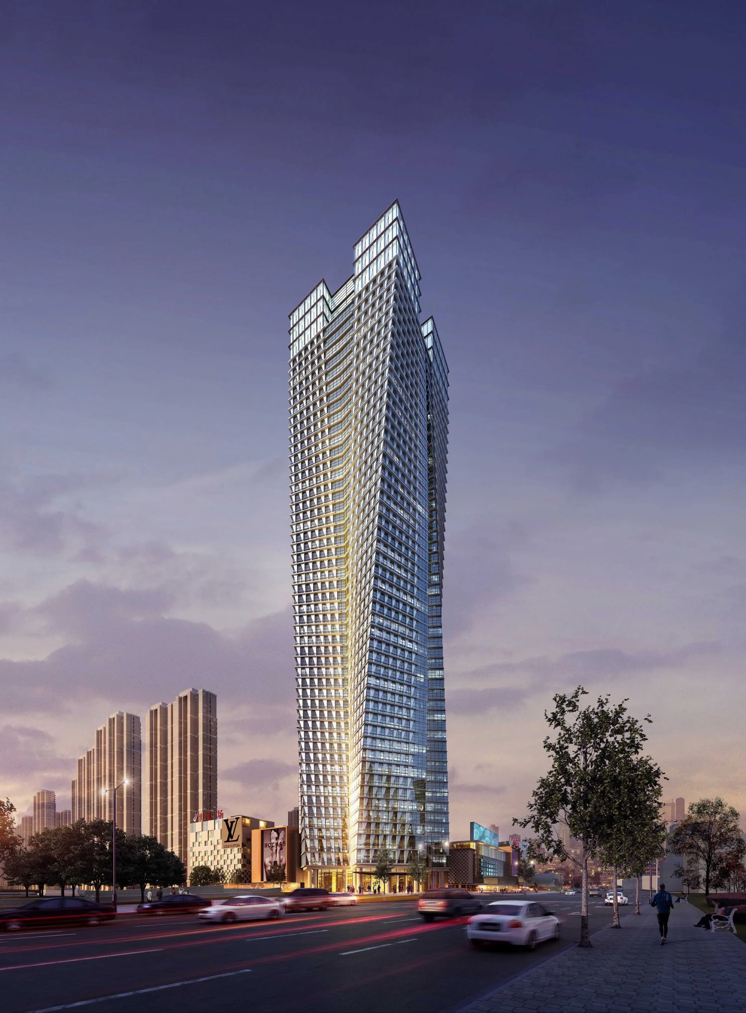 skyscraper business center 107 3D Model .c4d .max .obj .3ds .fbx .stl .blend 