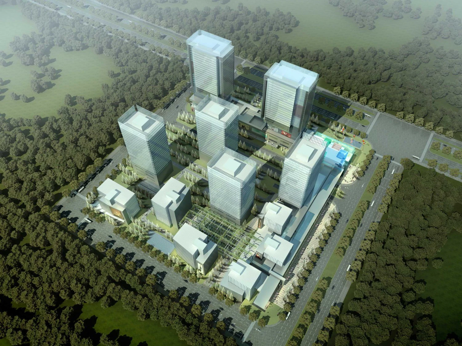 skyscraper business center 108 3D Model .c4d .max .obj .3ds .fbx .stl .blend 