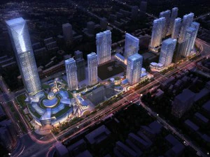 Wolkenkratzer-Businesscenter 120 3D Modell