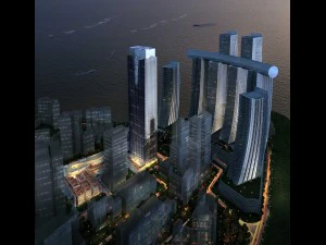 centre d'affaires gratte-ciel 122 Modèle 3D