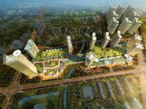 pusat bisnis gedung pencakar langit 130 Model 3D