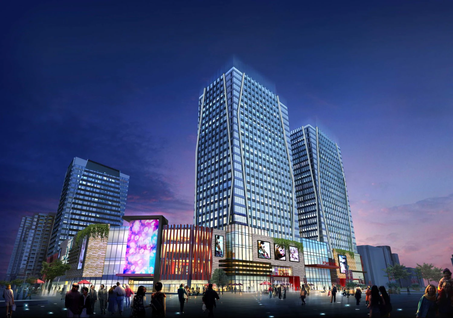 skyscraper business center 134 3D Model .c4d .max .obj .3ds .fbx .stl .blend 