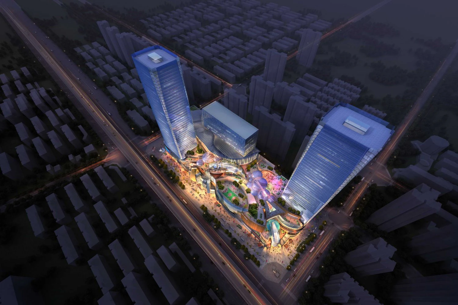 skyscraper business center 133 3D Model .c4d .max .obj .3ds .fbx .stl .blend